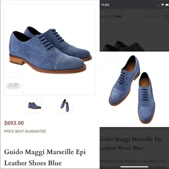 Guido Maggi Marseille Epi Leather Shoes Size 9 - Picture 11 of 12